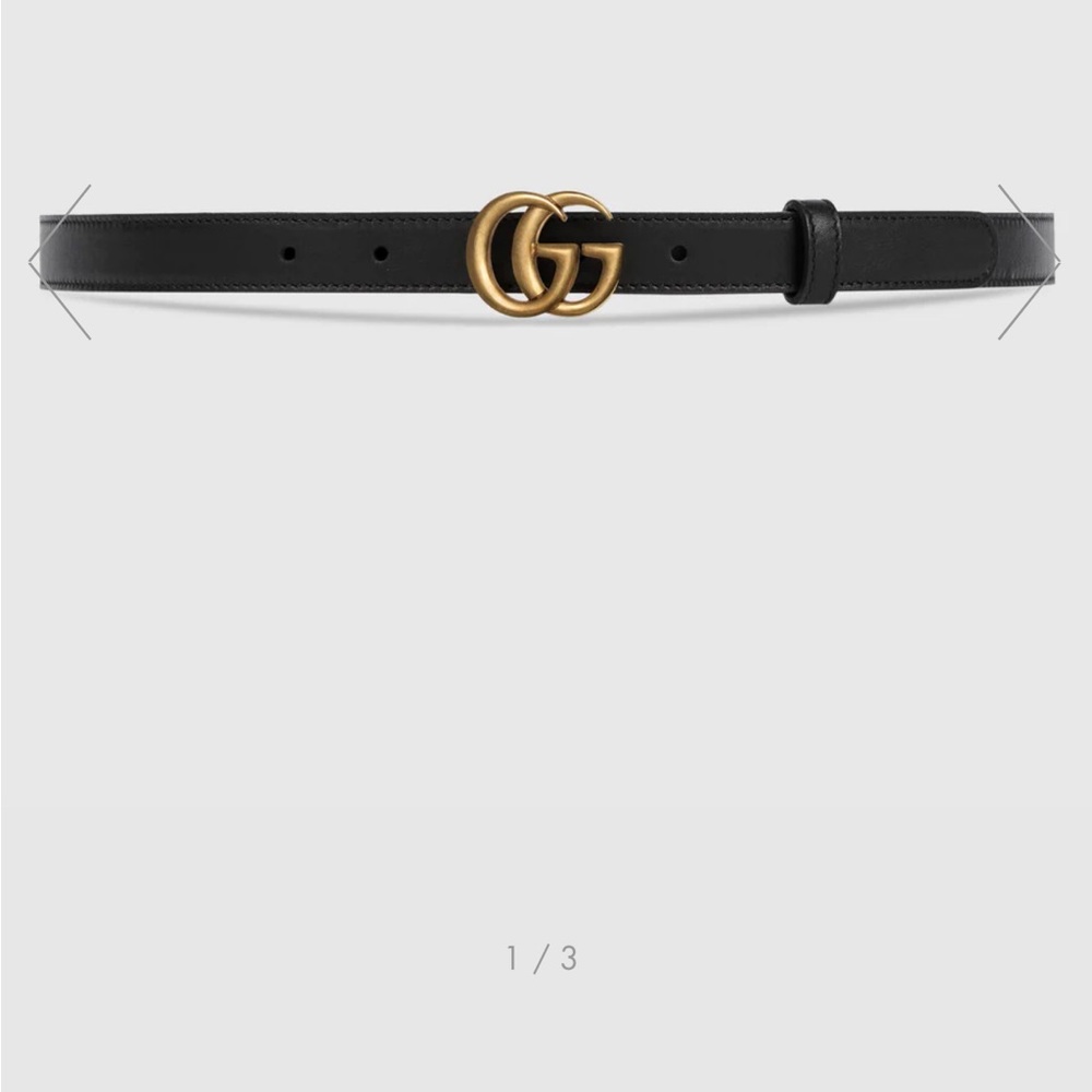 Brand New GUCCI Leather belt with Double G buckle, with everything